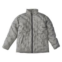 ヤマショウ 撥水エコダウンジャケット シームレス ライトグレー L YBC-005GYL 1着（直送品）