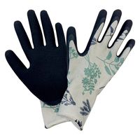 ヤマショウ 背抜きマイクロフィニッシュ天然ゴムグローブ グリーンリーフ柄 YGL-502GAAS