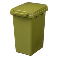 リス 対馬海洋プラスチック約10%配合 連結ワンハンドペール 47L(45Lゴミ袋対応）ゴミ箱 リーフグリーン 1個（寄付金付き） オリジナル
