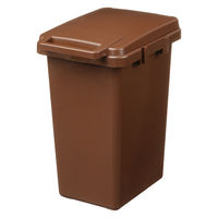 リス 対馬海洋プラスチック約10%配合 連結ワンハンドペール 47L(45Lゴミ袋対応）ゴミ箱 アースブラウン 1個（寄付金付き） オリジナル