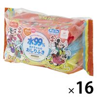 水99% あかちゃんのおしりふき ディズニー ミッキー＆フレンズ 1セット（80枚入×3個）×16）レック