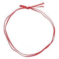 カラーゴム　平彩ゴム　2重 片花結び　74ｃｍ 赤　001510125　1袋(50本入)