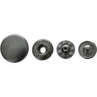 日本紐釦貿易 バネホックブラックニッケル直径15mm 6組 F12-17 1