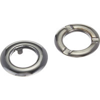 日本紐釦貿易 ツメ式ハトメ 小 ブラックニッケル 2組入 F5-403 1セット5袋(1袋あたり2組（直送品）