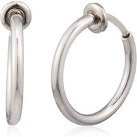 日本紐釦貿易 フープイヤリング 5組入り 外径15mm シルバー KE174-S 1セット(5組入×2袋、合（直送品）