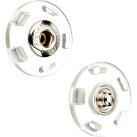 日本紐釦貿易 ポリエステルスナップボタン 3組入り φ25mm クリア P50678-25-00 1セット3袋(1袋あたり3組（直送品）