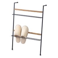 ポッシュリビング ウォールスリッパラック W47×D15.5×H71cm マンゴーウッド/アイアン 41348 1個（直送品）