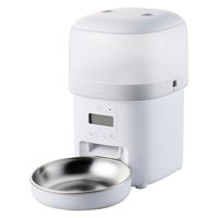自動給餌器 猫 / 犬 用 コンパクト設計 2L 1匹用 タイマー式 1日6食 ホワイト PET-AF05WH エレコム 1個（直送品）