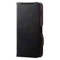 AQUOS sense9 SH-53E ケース レザー 手帳型 衝撃吸収 ブラック PM-S244PLFYBK エレコム 1個（直送品）