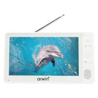 防水 ワンセグ フルセグテレビ 7インチ ラジオ付 arwin ABW-700W ラジオ テレビ ワンセグTV ポータブルテレビ 7インチ FMワイド