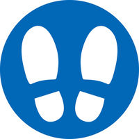 ゼット学校体育 足形マークシール 青5枚 ZI032 1セット(5枚入×1)（直送品）