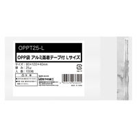 今村紙工 封緘テープ付　アルミ蒸着テープ　Lサイズ 0.025mm 透明 1セット(1袋（100枚）×10)