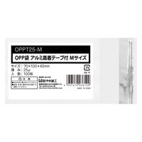 今村紙工 封緘テープ付　アルミ蒸着テープ　Mサイズ 0.025mm 透明 1セット(1袋（100枚）×10)