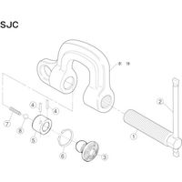 スーパーツール スーパー スクリューカムクランプ(SJC)用カムセット SJT1 1セット 855-0761（直送品）
