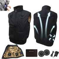 ブレイン 12V胸スイッチ式空調ベスト裏ゴールドチタン加工MーLサイズブラック MESHBR1201MLBK 1式 611-5016（直送品）