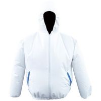 ブレイン 空調ジャンパー 不織布使い切りタイプ ホワイト LLサイズ 服のみ 1式(10着入) BR-577SF-LL 1式（直送品）