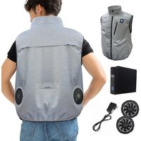 ブレイン 7.4V胸スイッチ式空調ベストR裏チタン加工(フルハーネス対応)フルセット 杢色 MーLサイズ MESH-BR-088-ML 1式（直送品）