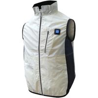 7.4V胸スイッチ式空調ベストR(フルハーネス対応)服のみ ホワイト LLーXLサイズ MESH-BR-060-1-LLXL-WH 1着（直送品）