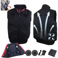 ブレイン 7.4V胸スイッチ式空調ベストR静電服(JISーT8118適合品)フルセット MーLサイズ MESH-BR-T8118-ML 1式（直送品）