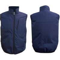 7.4V胸スイッチ無し空調ベストR(車フォークリフト用フルハーネス対応)服のみ ネイビー 5Lサイズ MESH-BR-018-1-5L-NV（直送品）