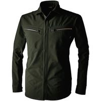 TS DESIGN TSエコダブルライトクロスロングスリーブシャツ LL カーキグリーン 5605 55 1着 584-0136（直送品）
