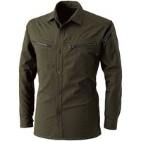 TS DESIGN LIGHT TECロングスリーブシャツ M カーキグリーン 5305 55 1着 584-1718（直送品）