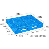 日本プラパレット NPC プラスチックパレットSLAー125105 片面四方差し ブルー SLA-125105 1枚 432-8322（直送品）