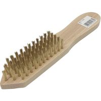 【中古】Winco 真鍮ワイヤーオーブンブラシメタルスクレーパー付き ブラウン ミディアム 好川産業 真鍮ワイヤーブラシ剣先5行 YK40401 1セット(10本) 595