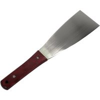 好川産業 柄付金ベラ 直型 (ステンレス) 75ミリ YK77544 1枚 626-3872（直送品）