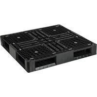 日本プラパレット NPC プラスチックパレットLM―1111RR 両面四方差し 黒 LM-1111RR 1枚 452-5077（直送品）