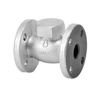 桑名金属工業 M10K FCD マレブルジスク入リフト逆止弁【フランジ・強化PTFE】 32A M10KFCD 1個（直送品）