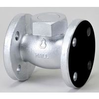 桑名金属工業 M150 FCD マレブルジスク入リフト逆止弁【フランジ・強化PTFE】 32A M150FCD 1個（直送品）