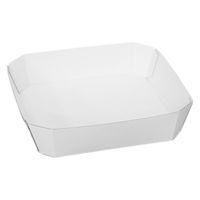 ノーブランド 青果用 紙トレー 白 400枚セット 間口178×178mm 高さ40mm FT40-0400-AS 1セット(400枚入)（直送品）