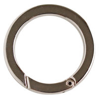 日本紐釦貿易 平角キャストカラビナ 丸 小 1個 ブラック CK1-35-BN