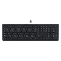 ナカバヤシ 有線静音フルキーボード テンキー付 ブラック FKBー
