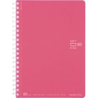 コクヨ ソフトリングノート(ドット入り罫線) B6 80枚 ライトピンク ス-SV348BT-LP 1冊