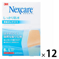 【アウトレット】【Goエシカル】ネクスケア しっかり防水 救急ばんそうこう Lサイズ 6枚入 1セット（1箱×12） スリーエムジャパン