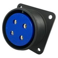 第一電子工業 MS非防水丸形 ボックスレセプタクル ハンダ付け結線用コネクタ メス 4芯 D/MS3102A24-22S 1個（直送品）