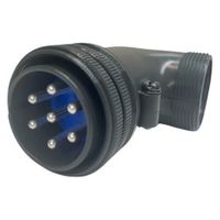 第一電子工業 MS非防水丸形 ライトアングルプラグ(分割シェル) ハンダ付け結線用コネクタ オス 7芯 D/MS3108B24-10P 1個（直送品）