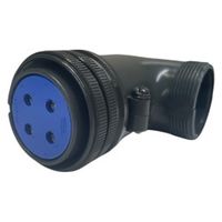 第一電子工業 MS非防水丸形 ライトアングルプラグ(分割シェル) ハンダ付け結線用コネクタ メス 4芯 D/MS3108B24-22S 1個（直送品）