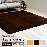 イケヒコ ウード 無地ラグ 1850×1850mm ブラウン 1281291061203 1枚（直送品）