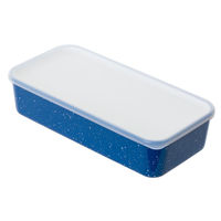 ナカジマ 保存容器 1L Diner スクエアストッカー L ブルー 405097 1個（直送品）