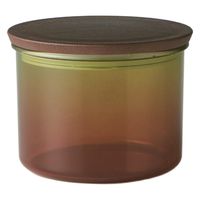 ナカジマ 保存容器 330ml GRAD ラウンドストッカー パッキン付き グリーンブラウン 405377 1個（直送品）