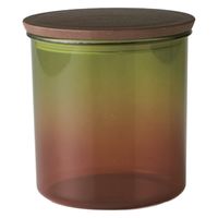 ナカジマ 保存容器 500ml GRAD ラウンドストッカー パッキン付き グリーンブラウン 405379 1個（直送品）