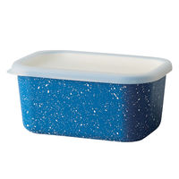 ナカジマ 保存容器 330ml Diner スクエアストッカー ブルー 445541 1個（直送品）