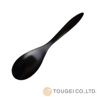 籐芸 レンゲ 16cm 木製 漆塗り 黒漆 朱漆 460217 1個（直送品）