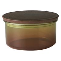 ナカジマ 保存容器 230ml GRAD ラウンドストッカー パッキン付き グリーンブラウン 405375 1個（直送品）