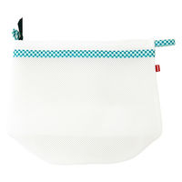 おしゃれ着ネット フック付　ギンガムグリーン 1個