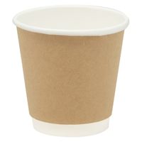 二重断熱カップ 6オンス 口径80mm 未晒 1袋（25個入）