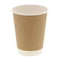 二重断熱カップ 12オンス 口径90mm 未晒 1袋（25個入）